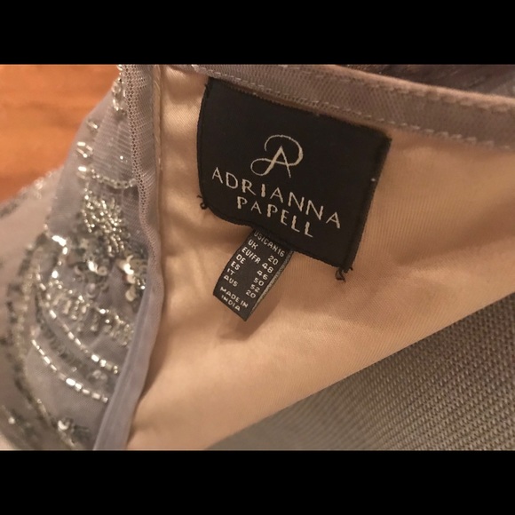 Adrienne Papell Beaded Blouson Evening Gown - Picture 6 of 13